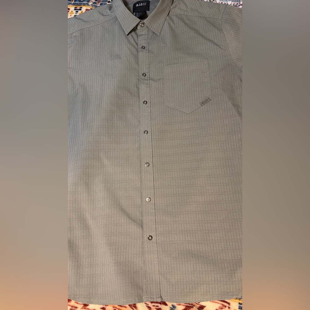 5.11 Tactical Men's Gray Casual Button-Down Shirt